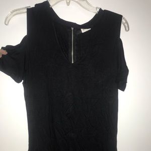 Black “Cold Shoulder” Top